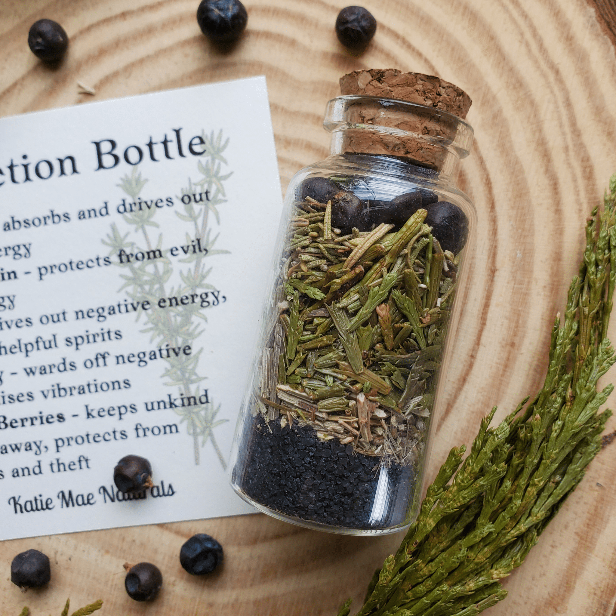 Protection Spell Bottle, Intention Setting for Protection and Clearing Energy - Collective Awakening