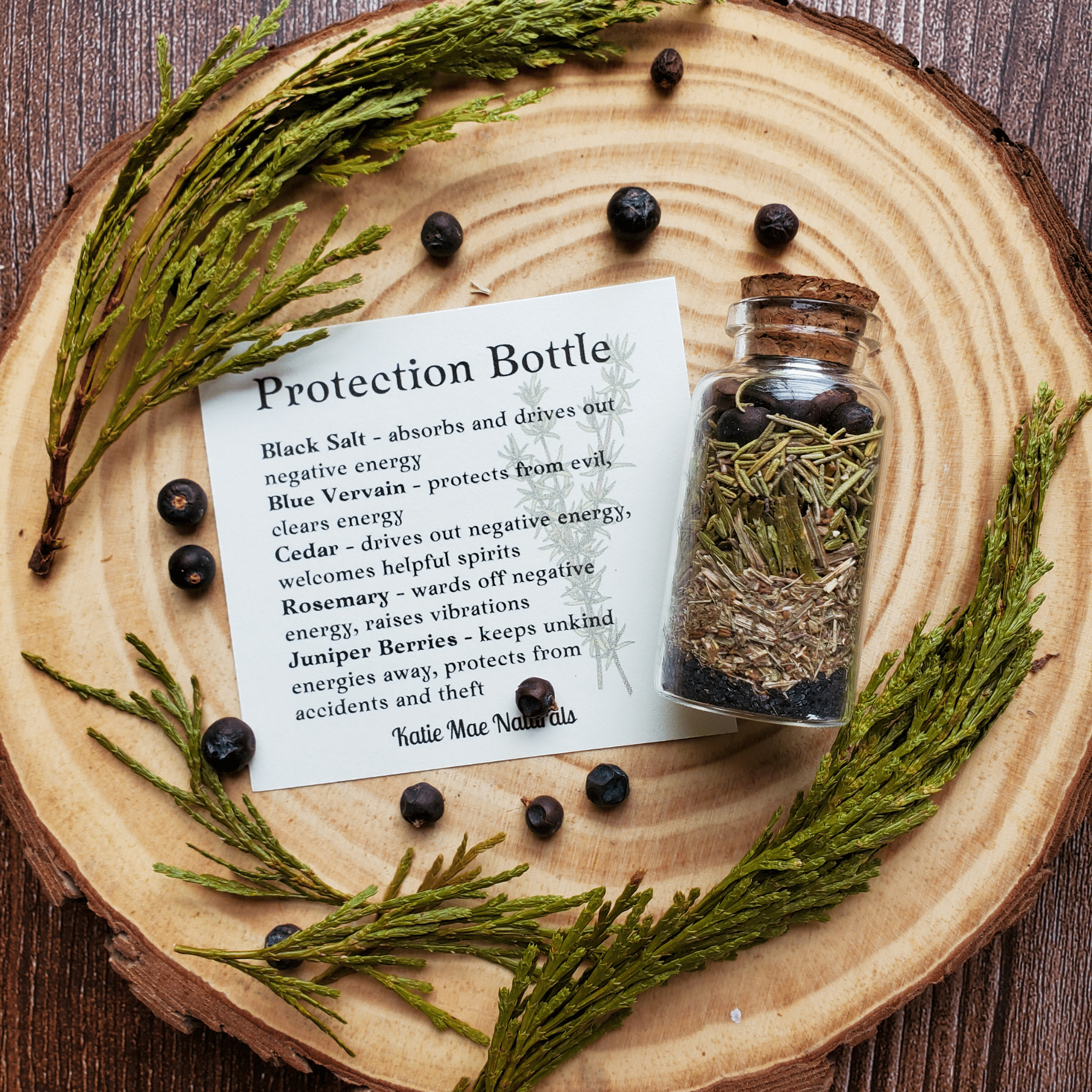 Protection Spell Bottle, Intention Setting for Protection and Clearing Energy - Collective Awakening