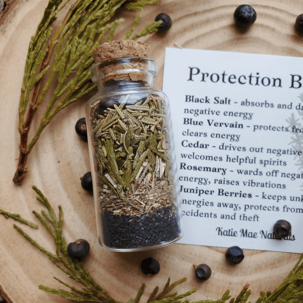 Protection Spell Bottle, Intention Setting for Protection and Clearing Energy - Collective Awakening
