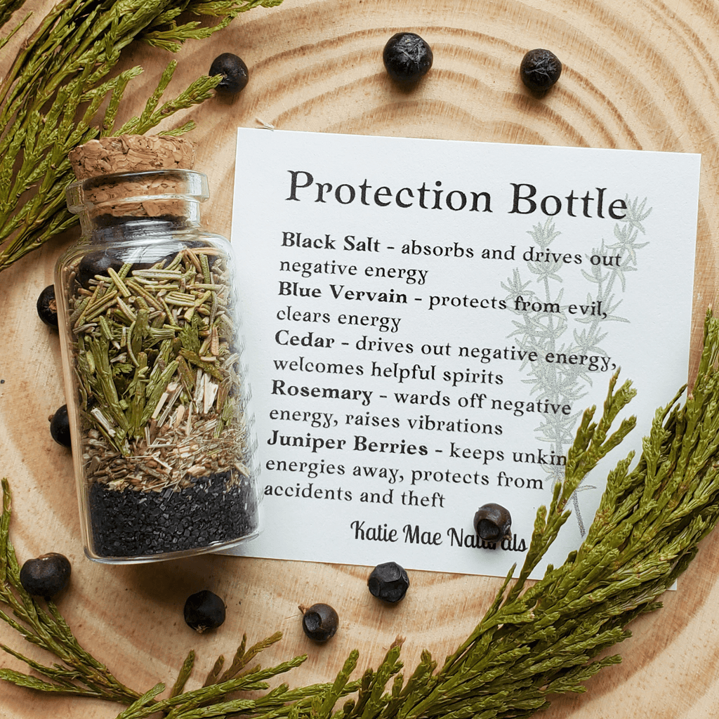 Protection Spell Bottle, Intention Setting for Protection and Clearing Energy - Collective Awakening