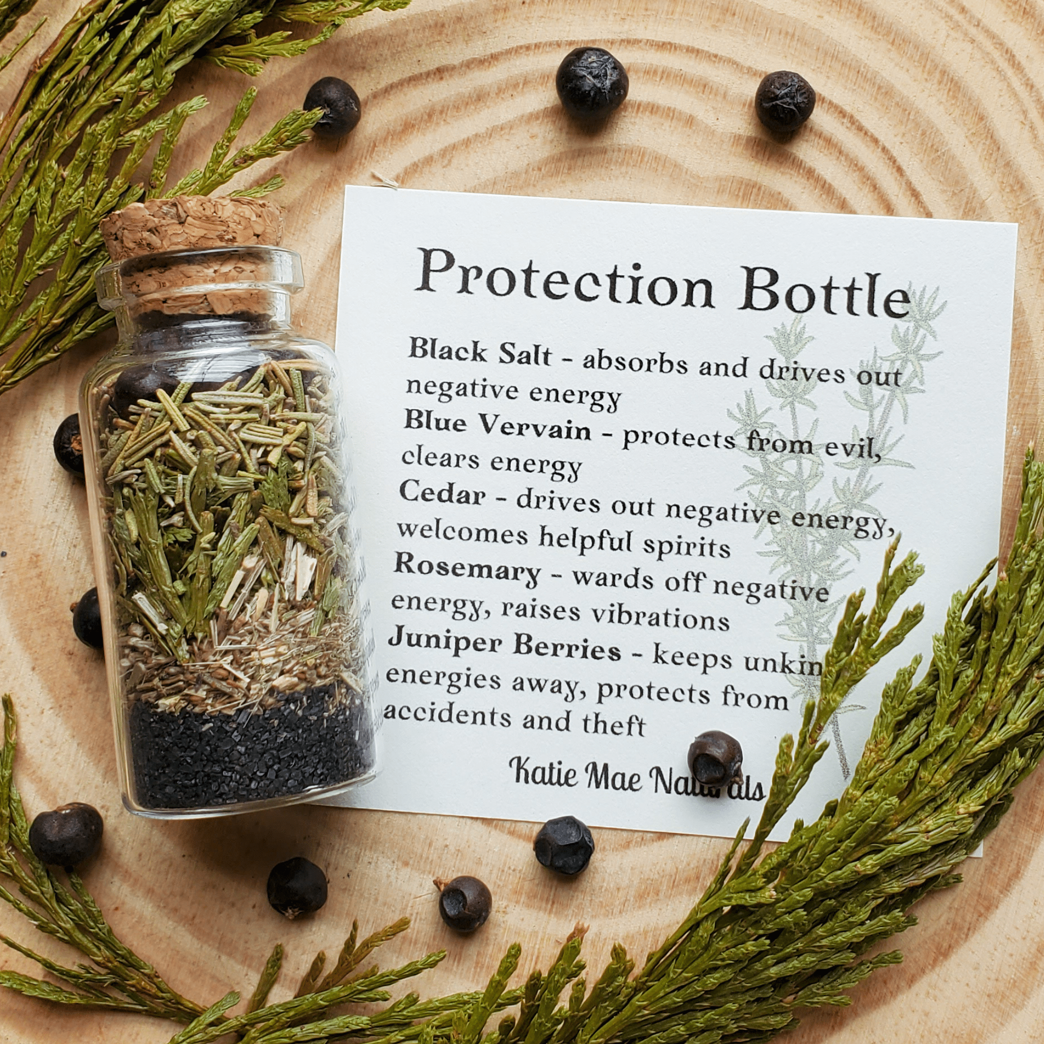 Protection Spell Bottle, Intention Setting for Protection and Clearing Energy - Collective Awakening