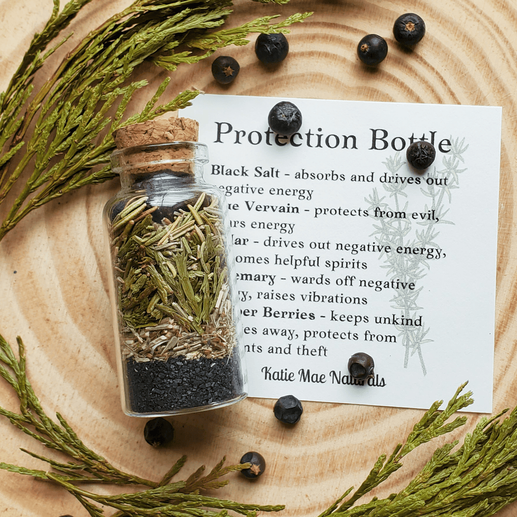 Protection Spell Bottle, Intention Setting for Protection and Clearing Energy - Collective Awakening