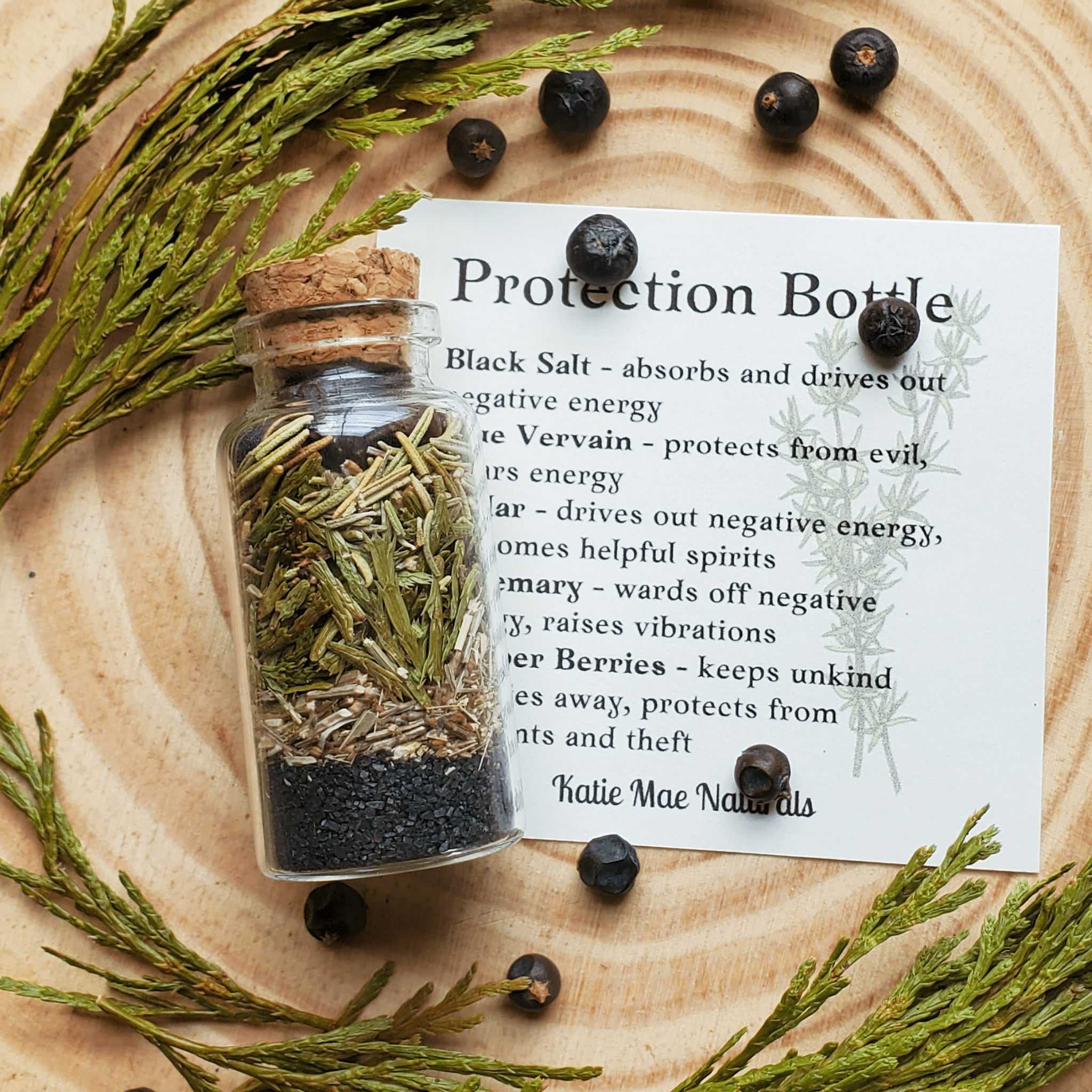 Protection Spell Bottle, Intention Setting for Protection and Clearing Energy - Collective Awakening
