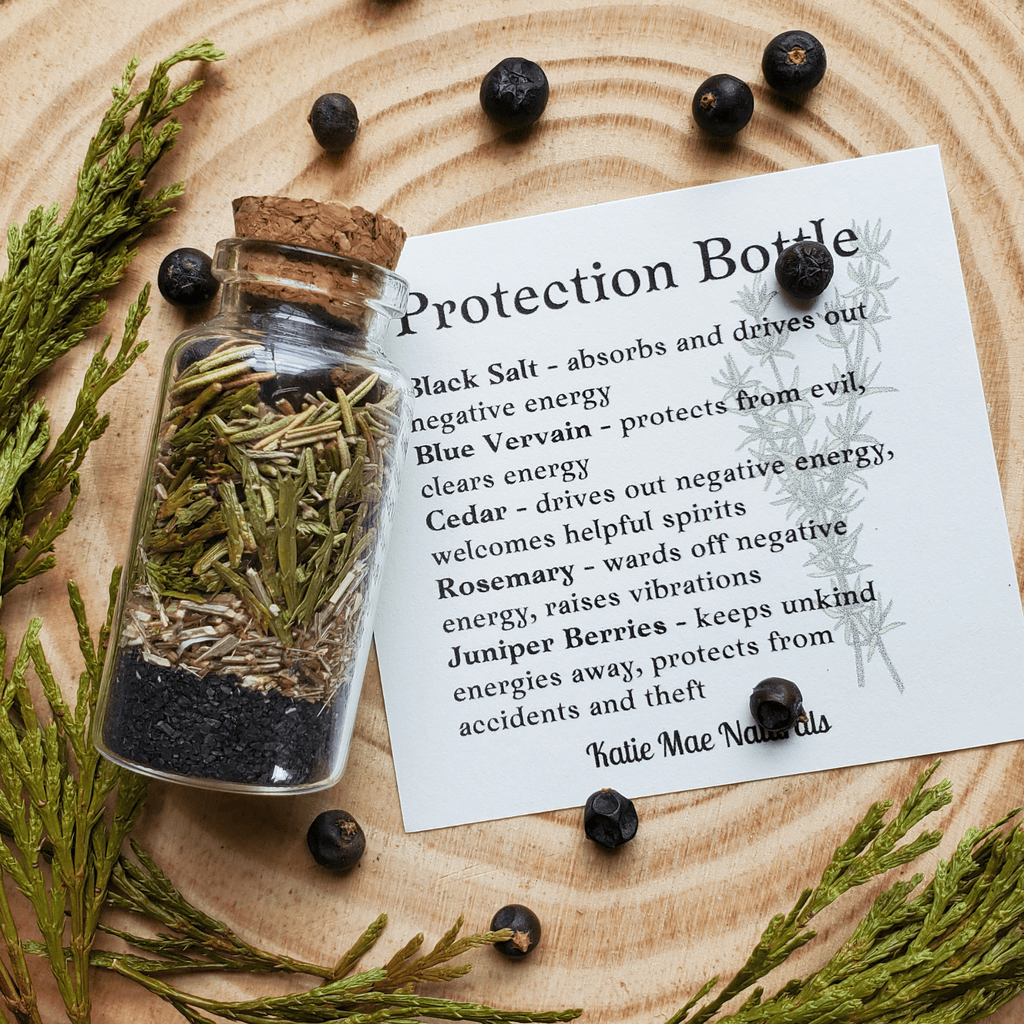 Protection Spell Bottle, Intention Setting for Protection and Clearing Energy - Collective Awakening