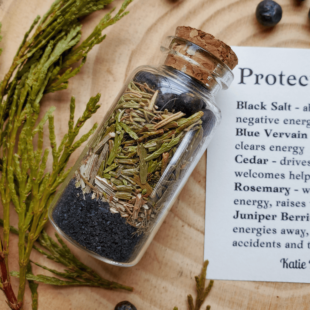 Protection Spell Bottle, Intention Setting for Protection and Clearing Energy - Collective Awakening