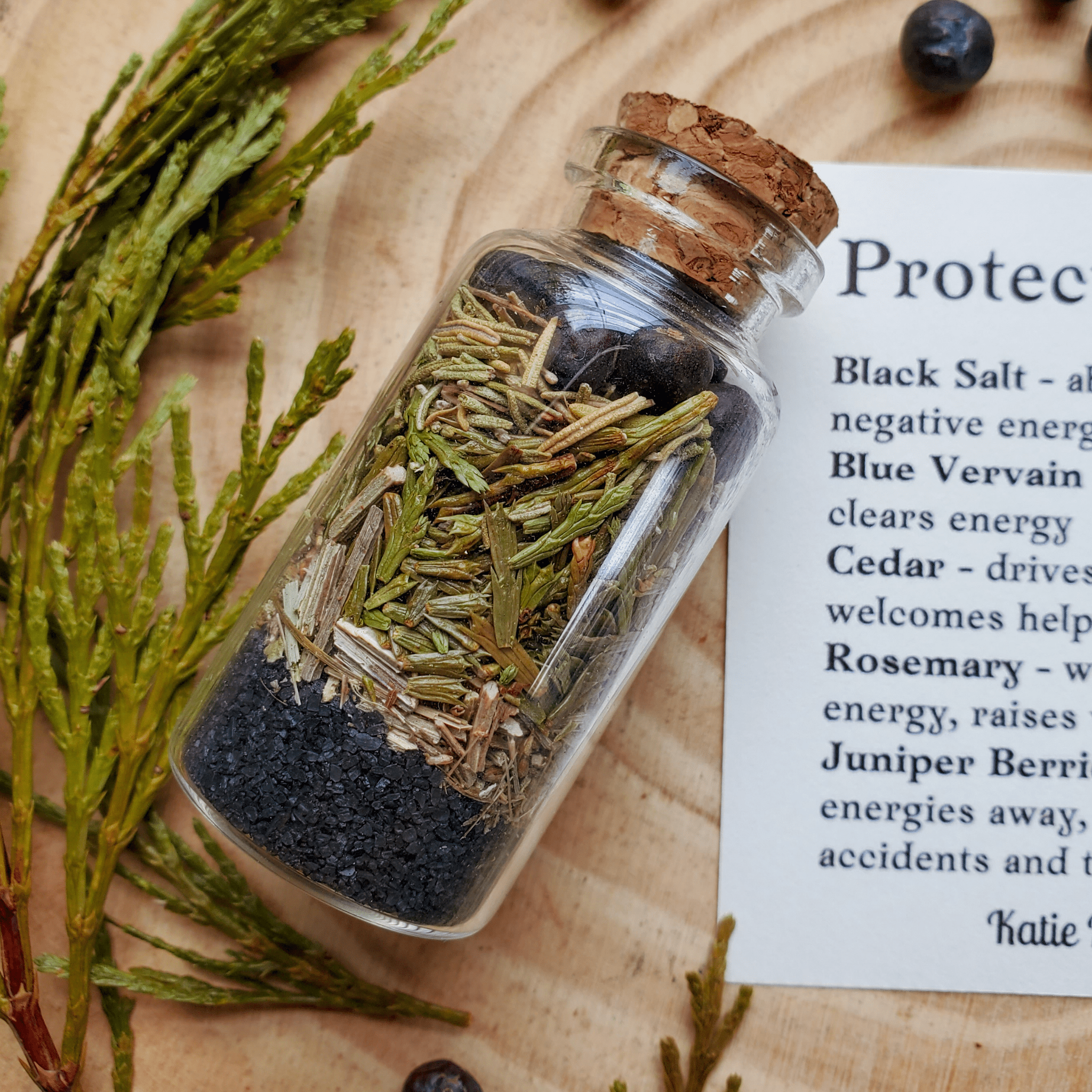 Protection Spell Bottle, Intention Setting for Protection and Clearing Energy - Collective Awakening