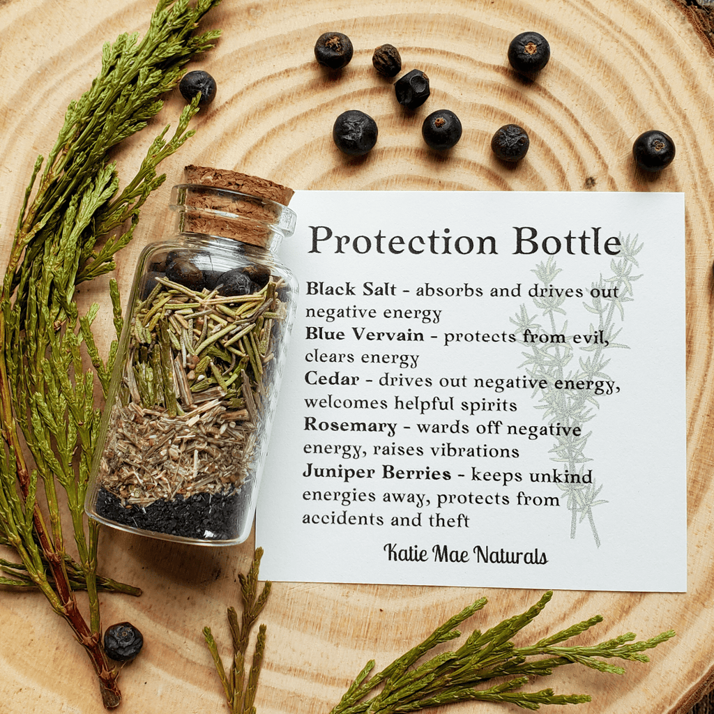 Protection Spell Bottle, Intention Setting for Protection and Clearing Energy - Collective Awakening