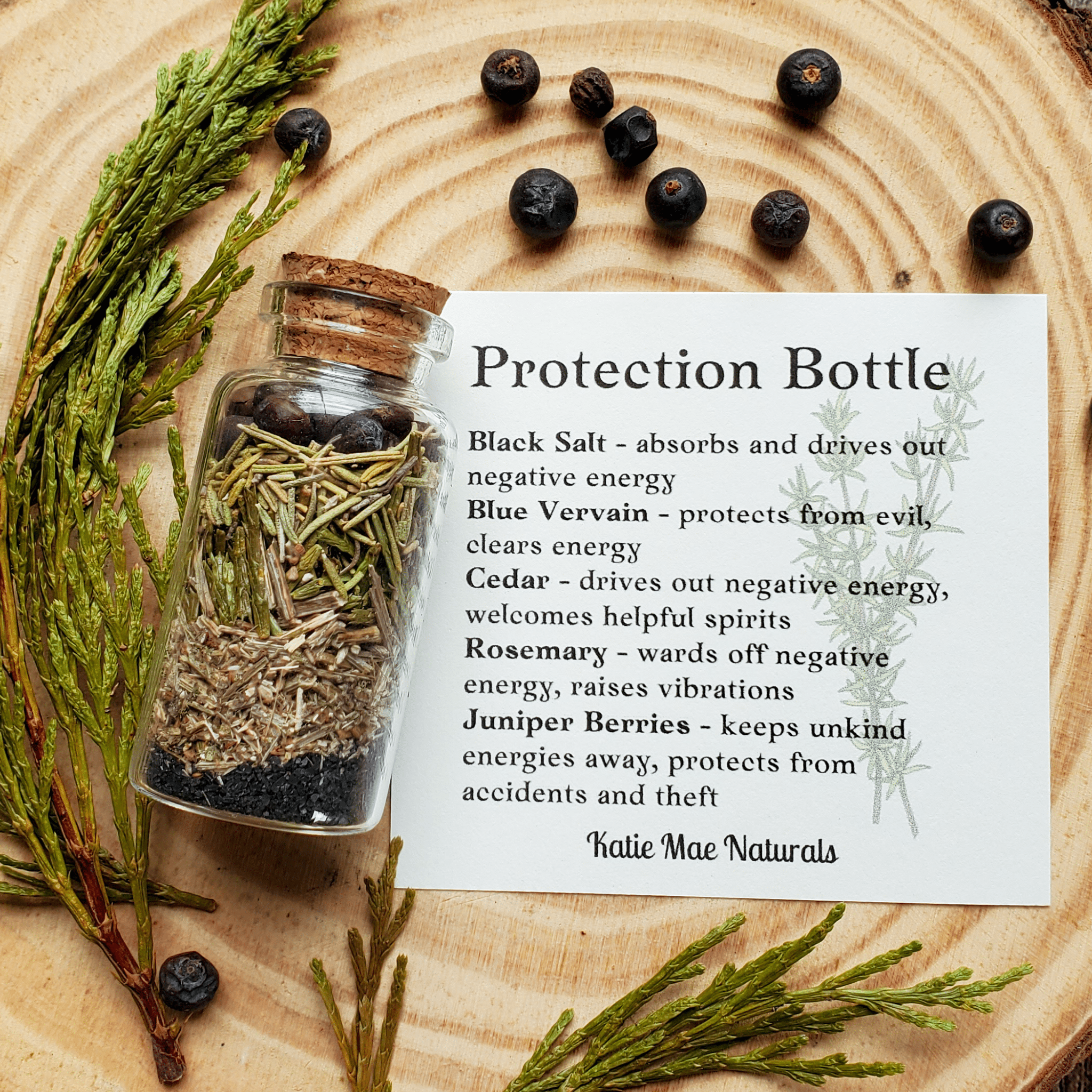 Protection Spell Bottle, Intention Setting for Protection and Clearing Energy - Collective Awakening