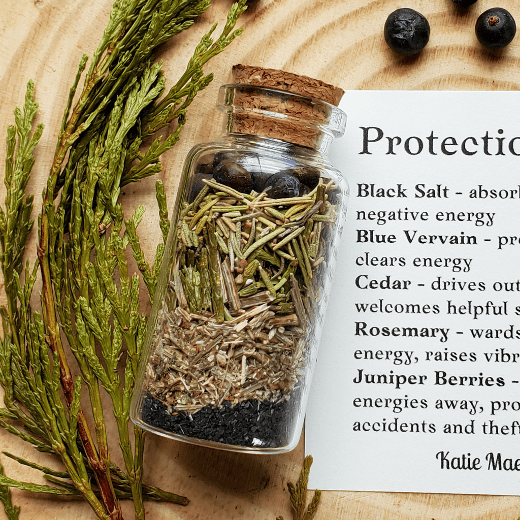 Protection Spell Bottle, Intention Setting for Protection and Clearing Energy - Collective Awakening