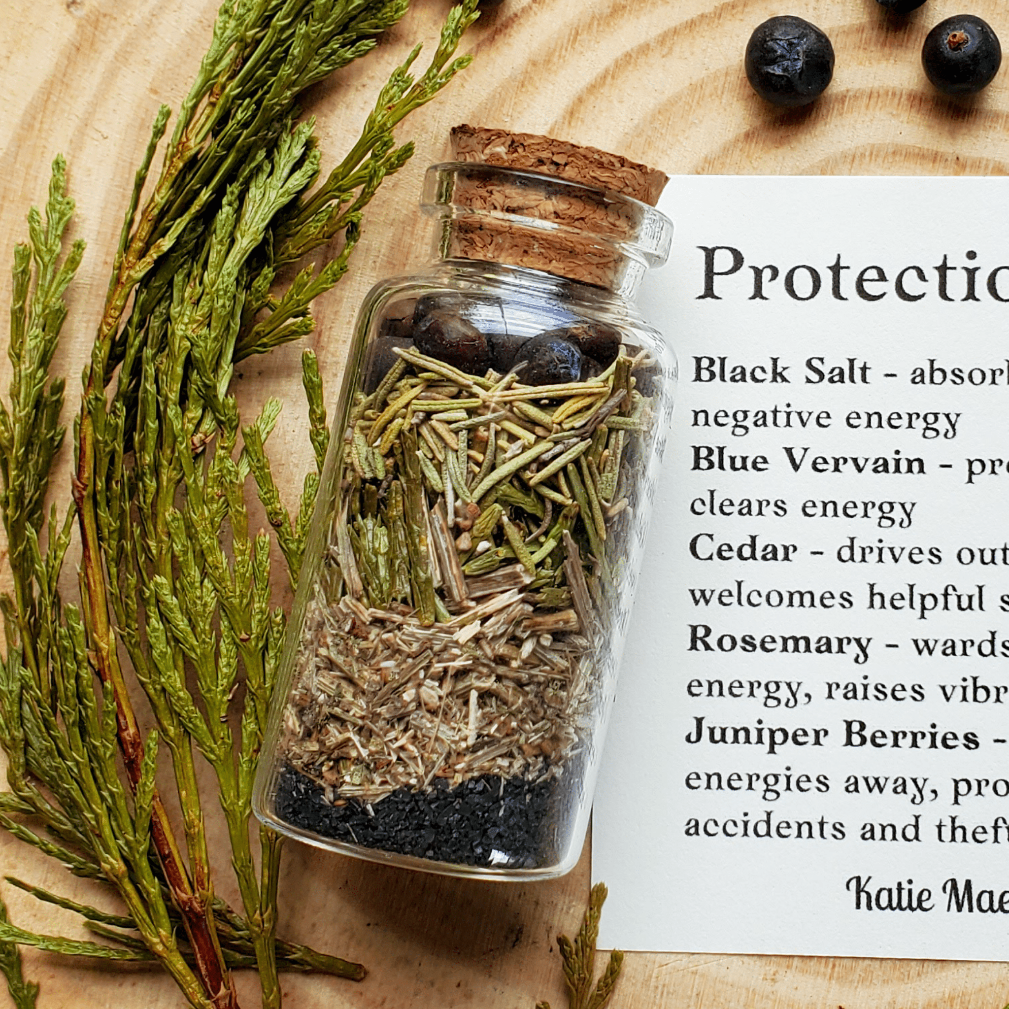 Protection Spell Bottle, Intention Setting for Protection and Clearing Energy - Collective Awakening