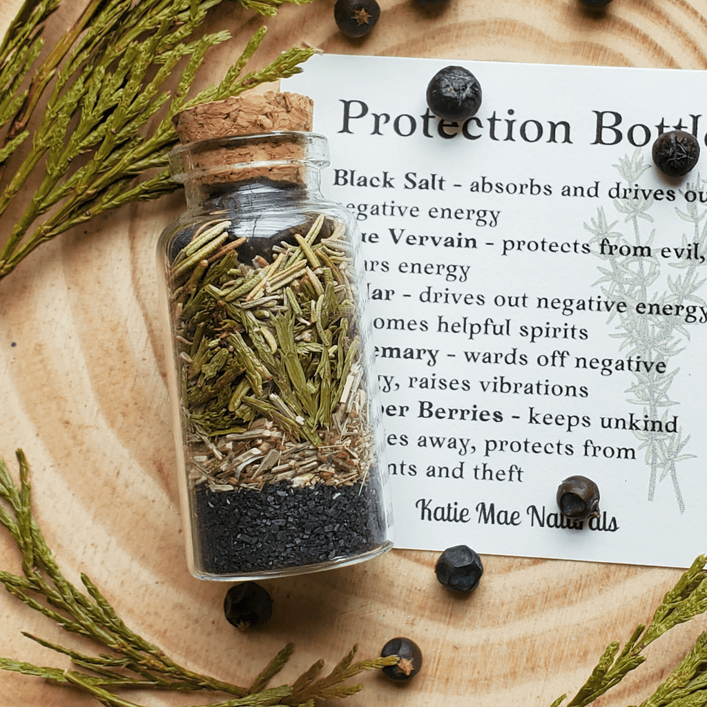 Protection Spell Bottle, Intention Setting for Protection and Clearing Energy - Collective Awakening