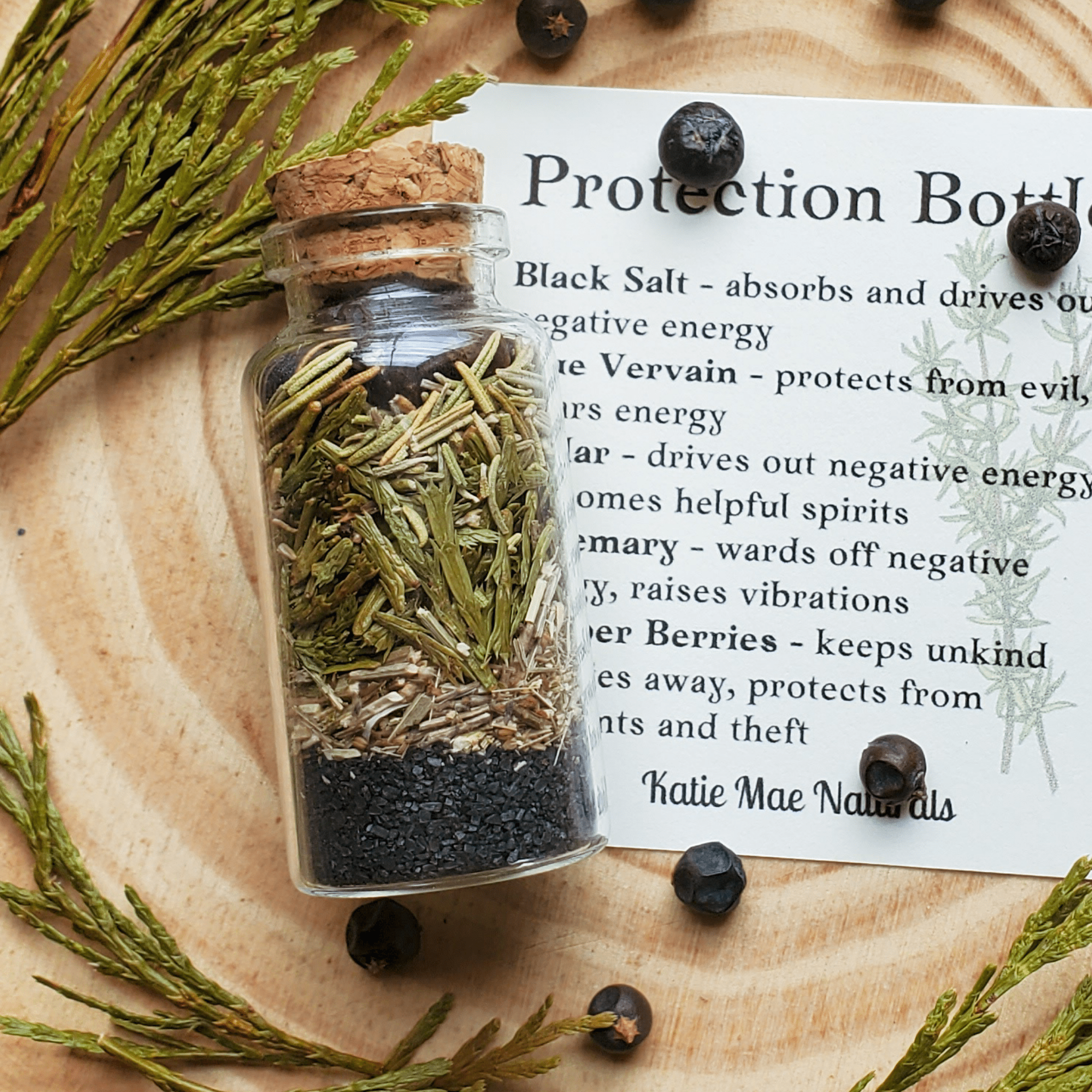 Protection Spell Bottle, Intention Setting for Protection and Clearing Energy - Collective Awakening