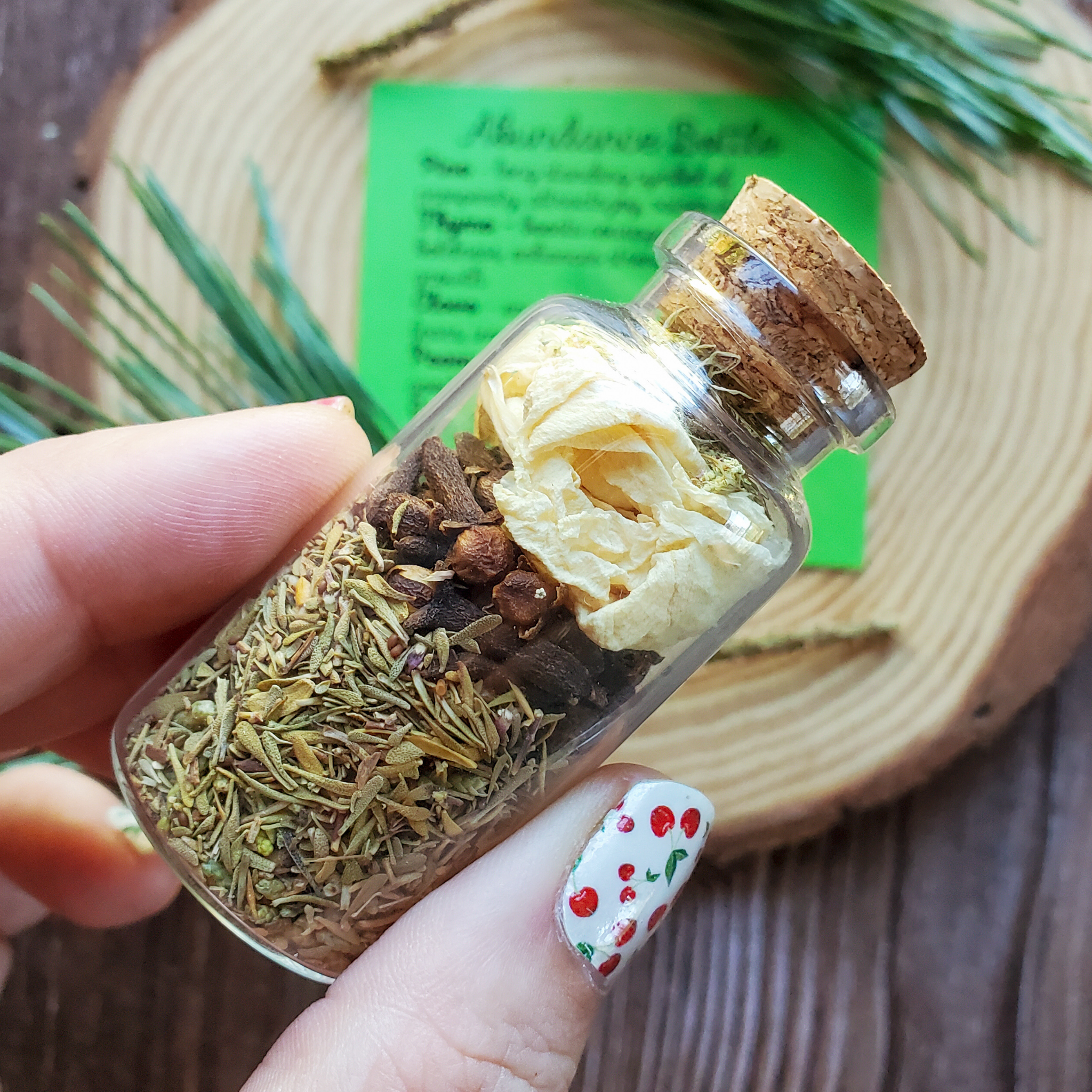 Abundance Spell Bottle, Intention Setting Herbs for Prosperity and Sucess - Collective Awakening