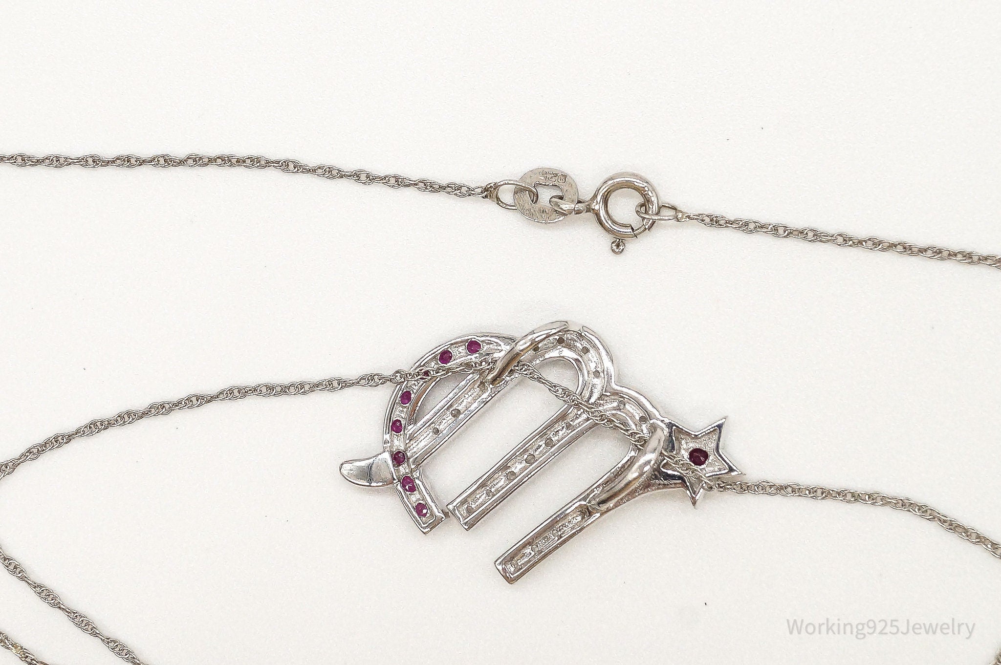 Ruby Cubic Zirconia Scorpio Sterling Silver Necklace - Collective Awakening