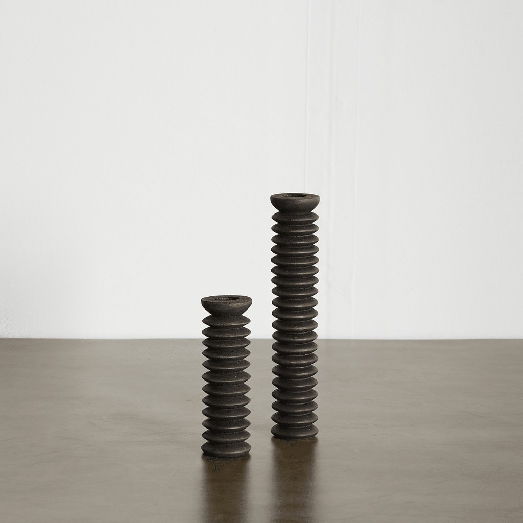 Spiral Pine Modern Wood Candle Candlestick Holder - Collective Awakening