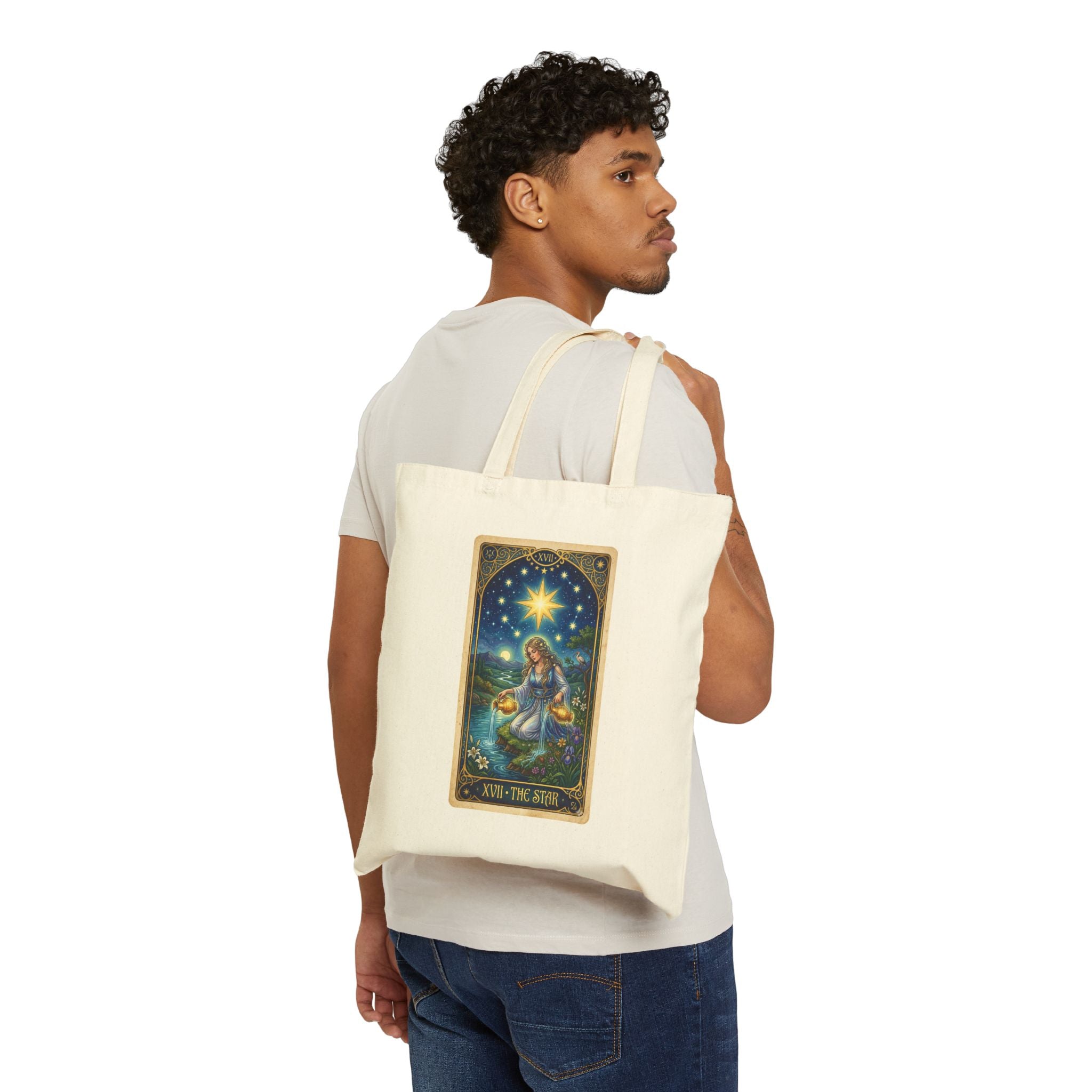 The Star Tarot Tote Bag — Mystic Tarot Canvas Tote with 'The Star' Design