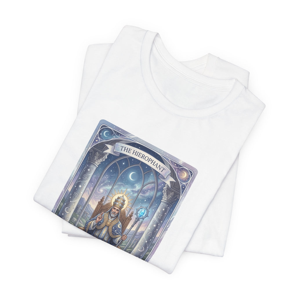 The Hierophant Tarot Tee — Mystical Arcana Graphic T-Shirt