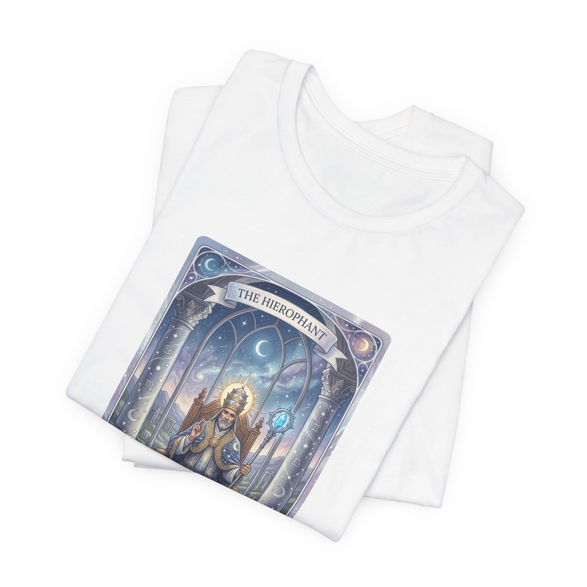 The Hierophant Tarot Tee — Mystical Arcana Graphic T-Shirt