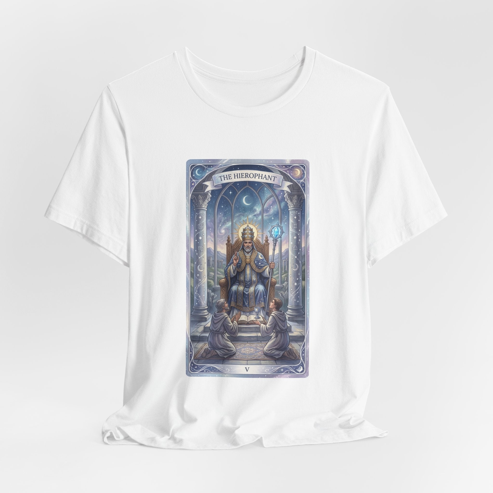 The Hierophant Tarot Tee — Mystical Arcana Graphic T-Shirt