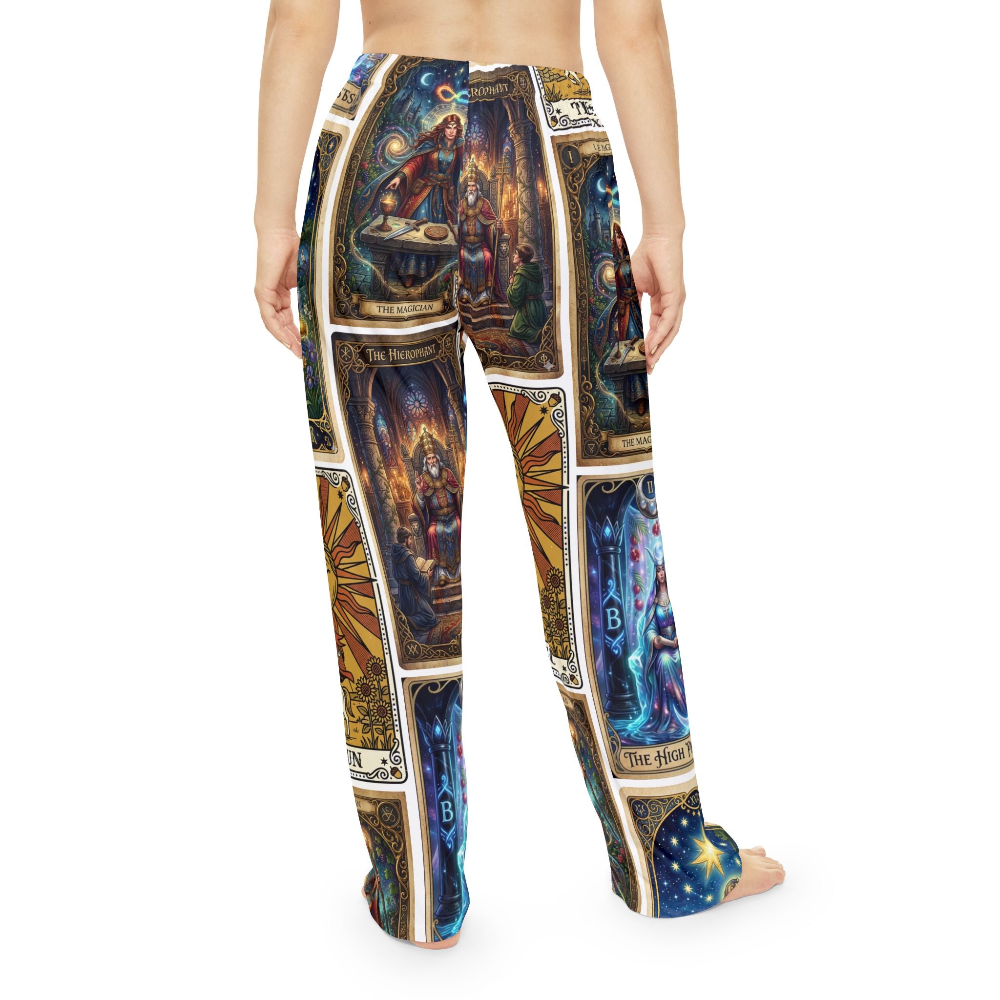 Tarot Card Pajama Pants — Mystical Astrology Lounge Sleepwear