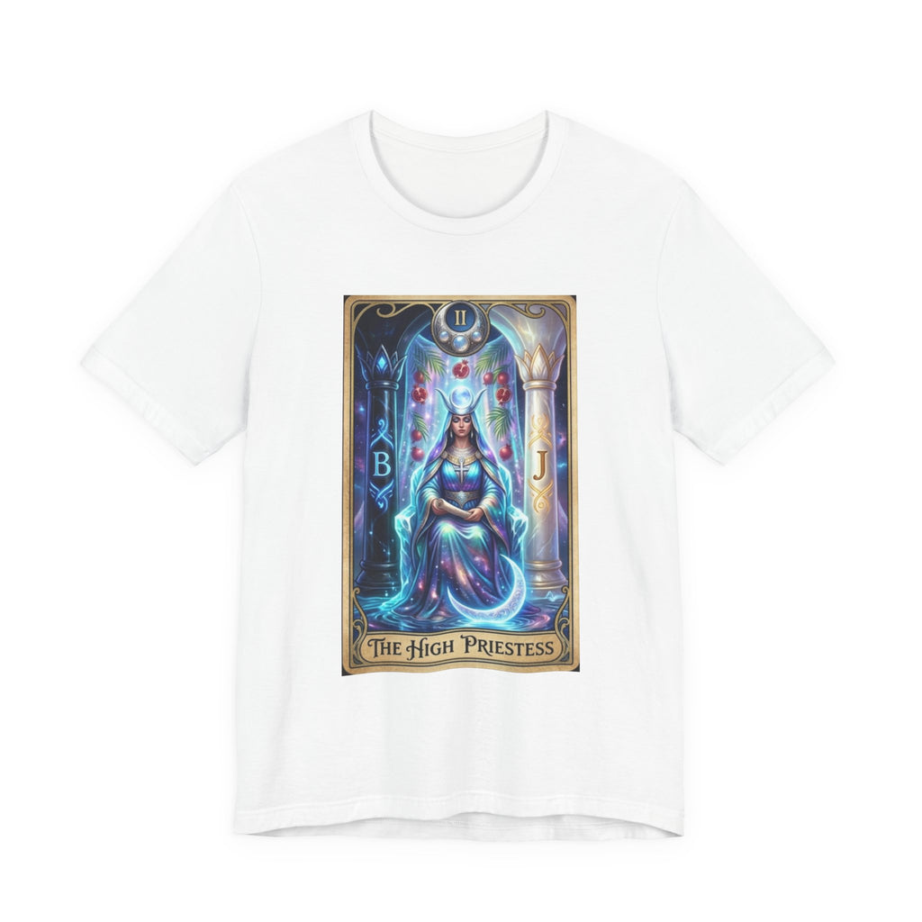 The High Priestess Tarot T-Shirt – Mystical Moon Spiritual Tee