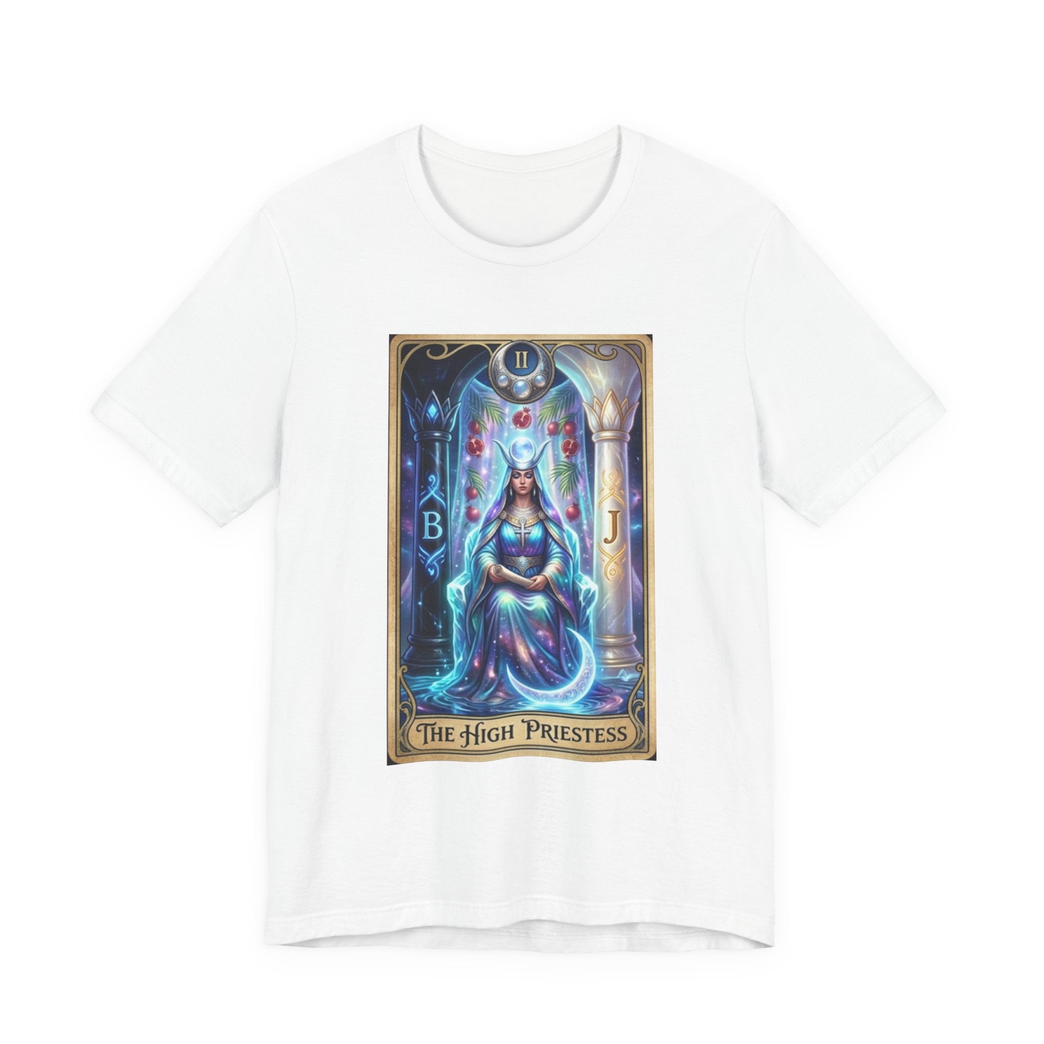 The High Priestess Tarot T-Shirt – Mystical Moon Spiritual Tee