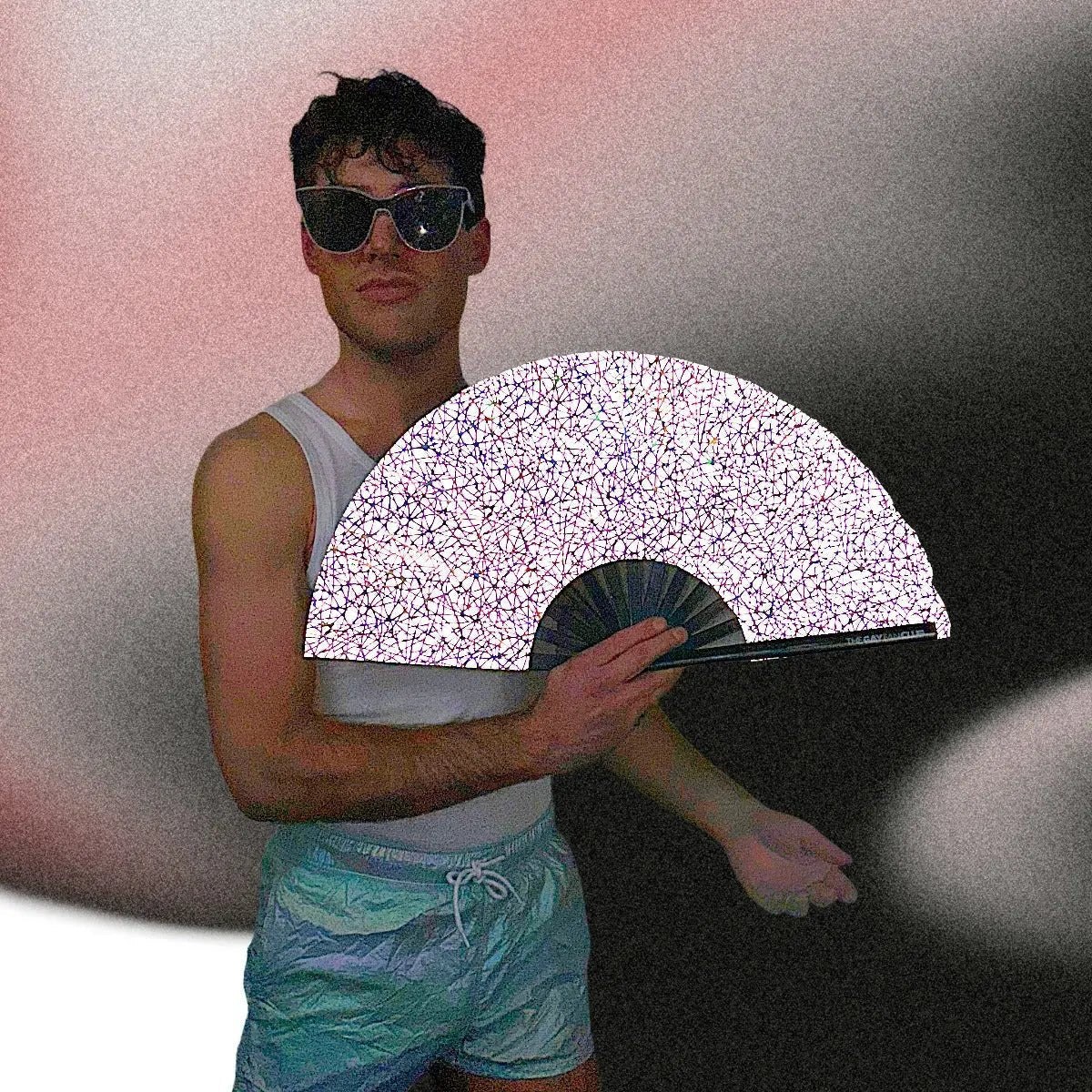 Discoteca Metallic Reflective Hand Fan - Collective Awakening