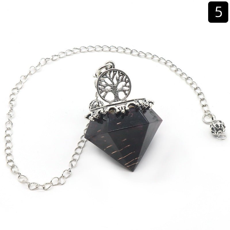 Natural Crystal Resin Crushed Stone Diamond Pendulum - Collective Awakening