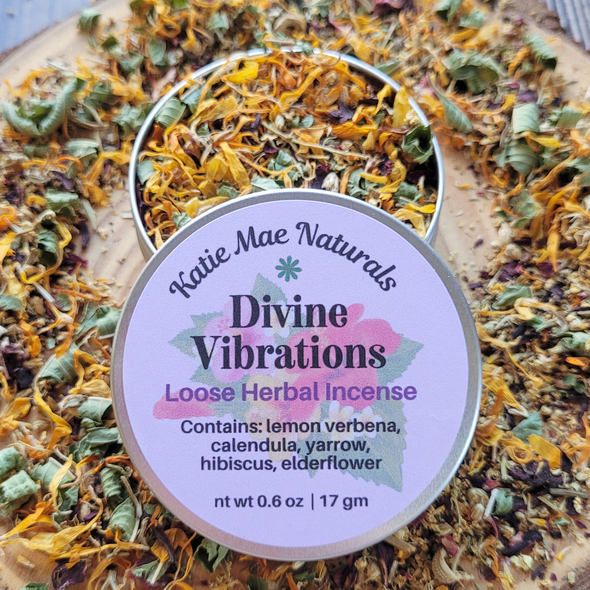 Divine Vibrations Herbal Incense – Floral Herbal Blend for Peace, Harmony & Spiritual Connection - Collective Awakening