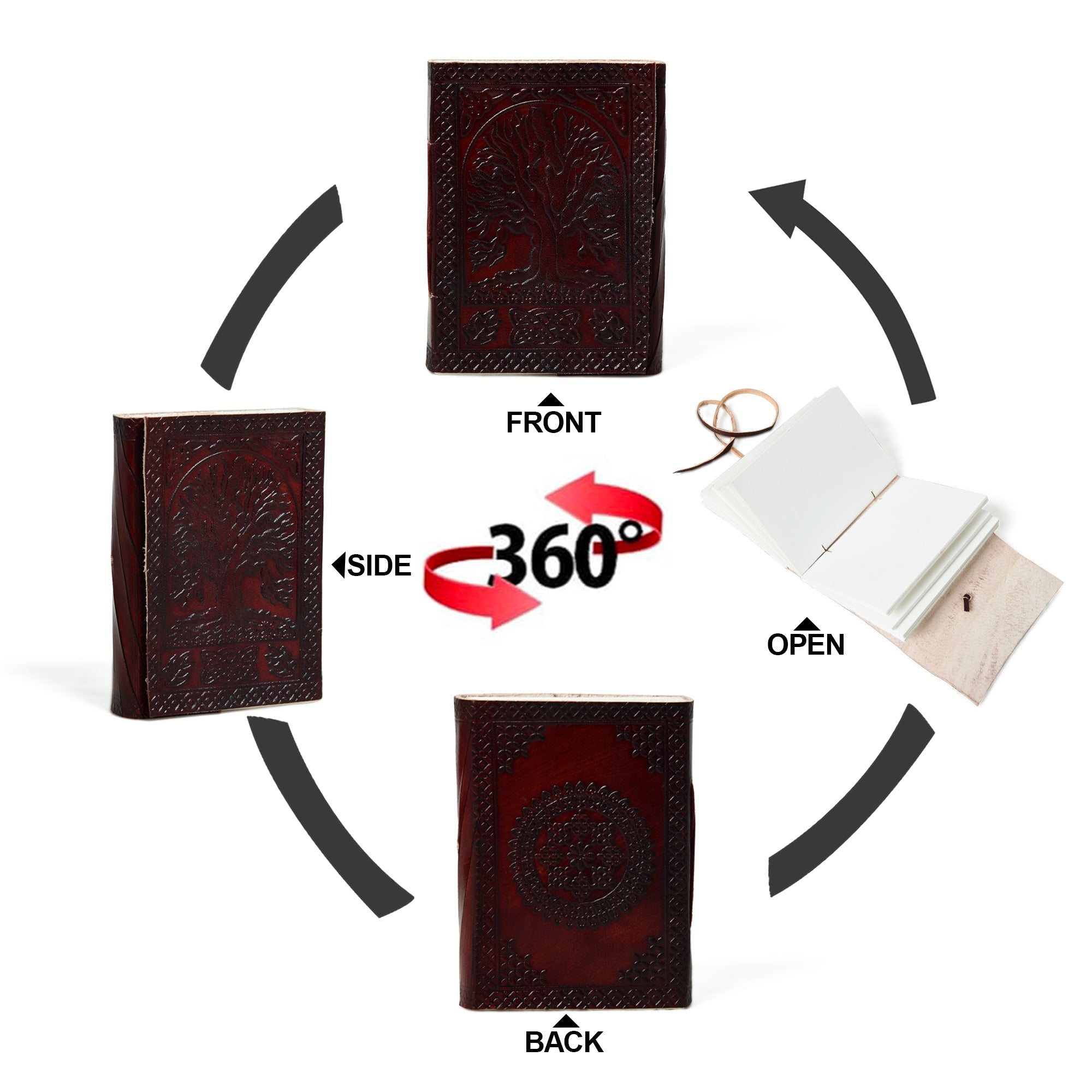Nature's Wisdom Leather Journal - Collective Awakening