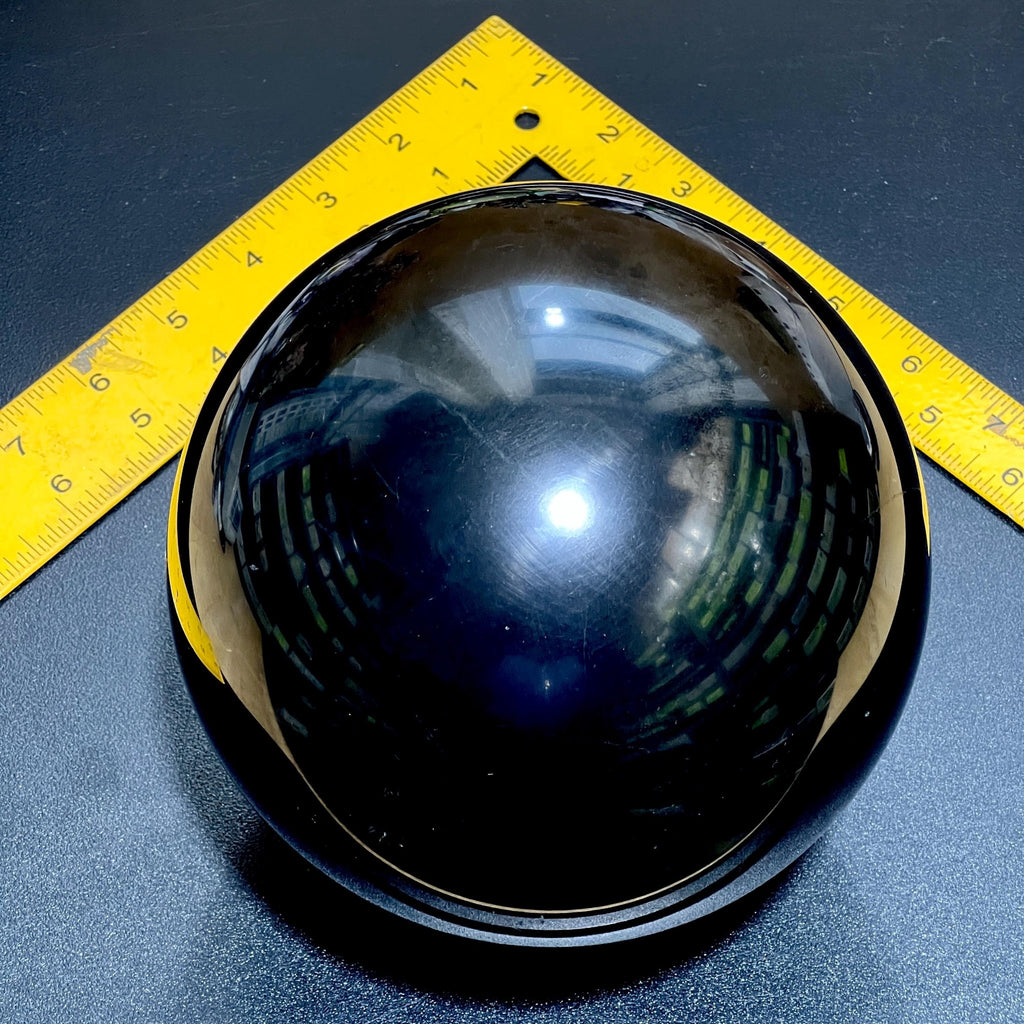 Extra Large Karelian Type - 2 Black Shungite Sphere (6 Inch Diameter, 9 LBs) Polished Carving - Collective Awakening