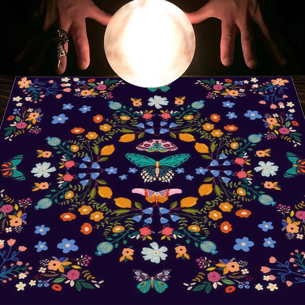 Tarot Tablecloth Cloth Cushion Tarot Moon Sun Lucky Tree Flannel Tablecloth - Collective Awakening