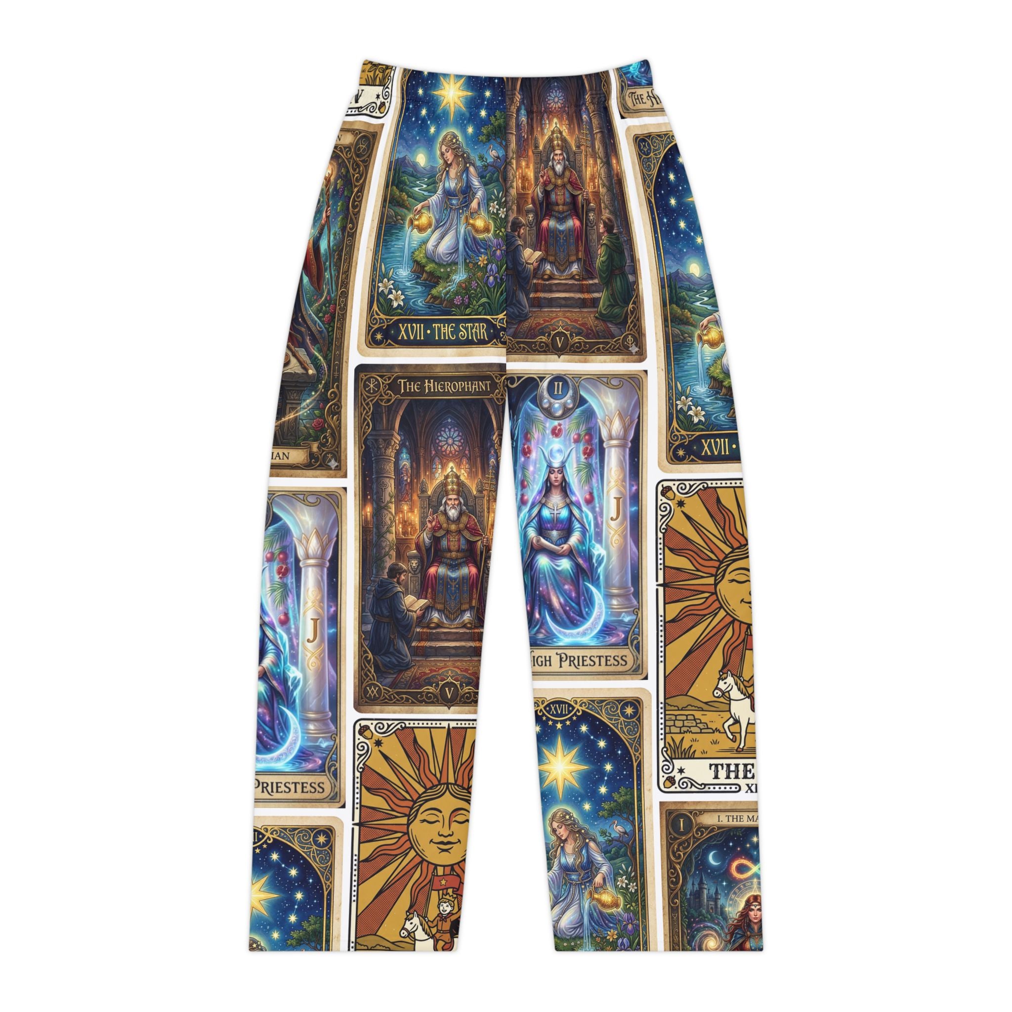 Tarot Card Pajama Pants — Mystical Astrology Lounge Sleepwear