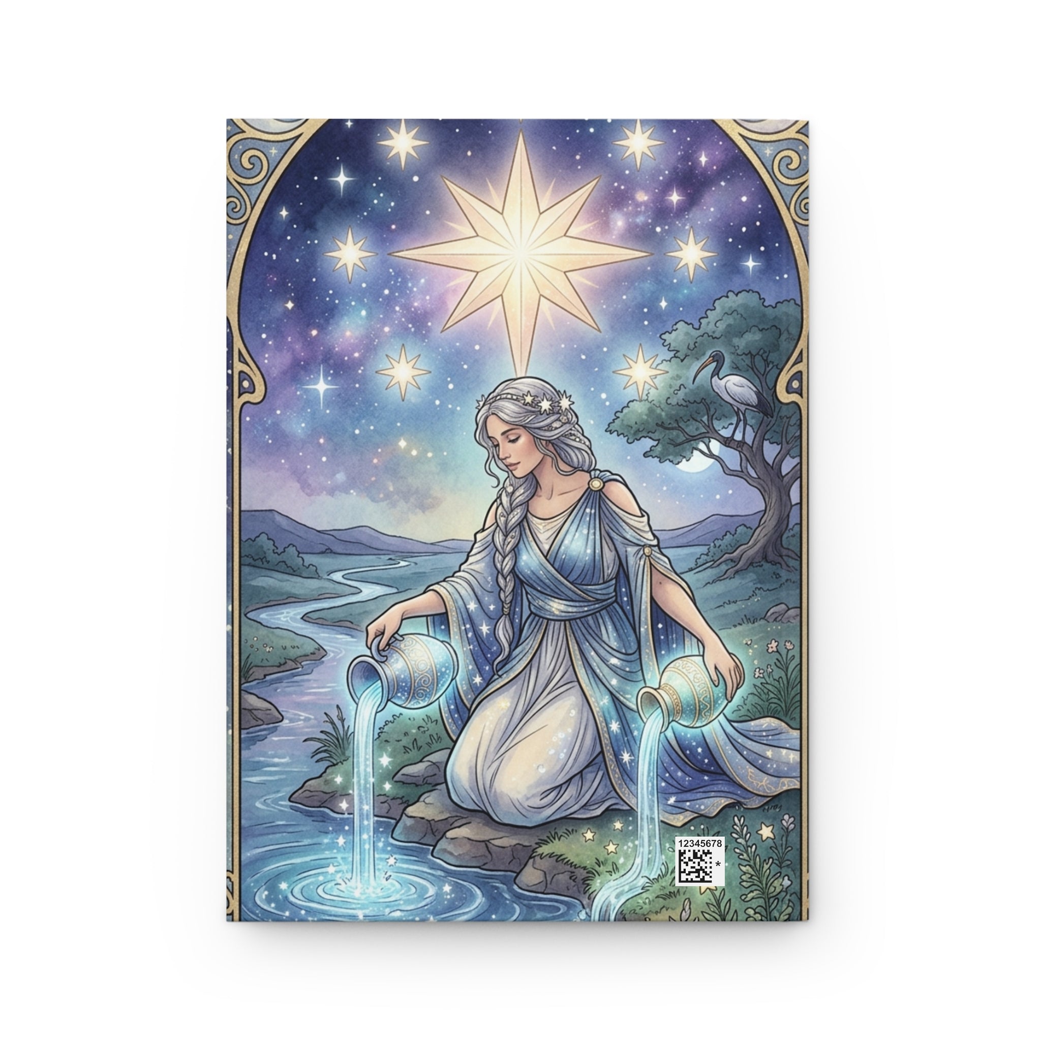 Tarot "The Star" Hardcover Journal — Mystical Guided Notebook for Hope, Healing & Dream Journaling