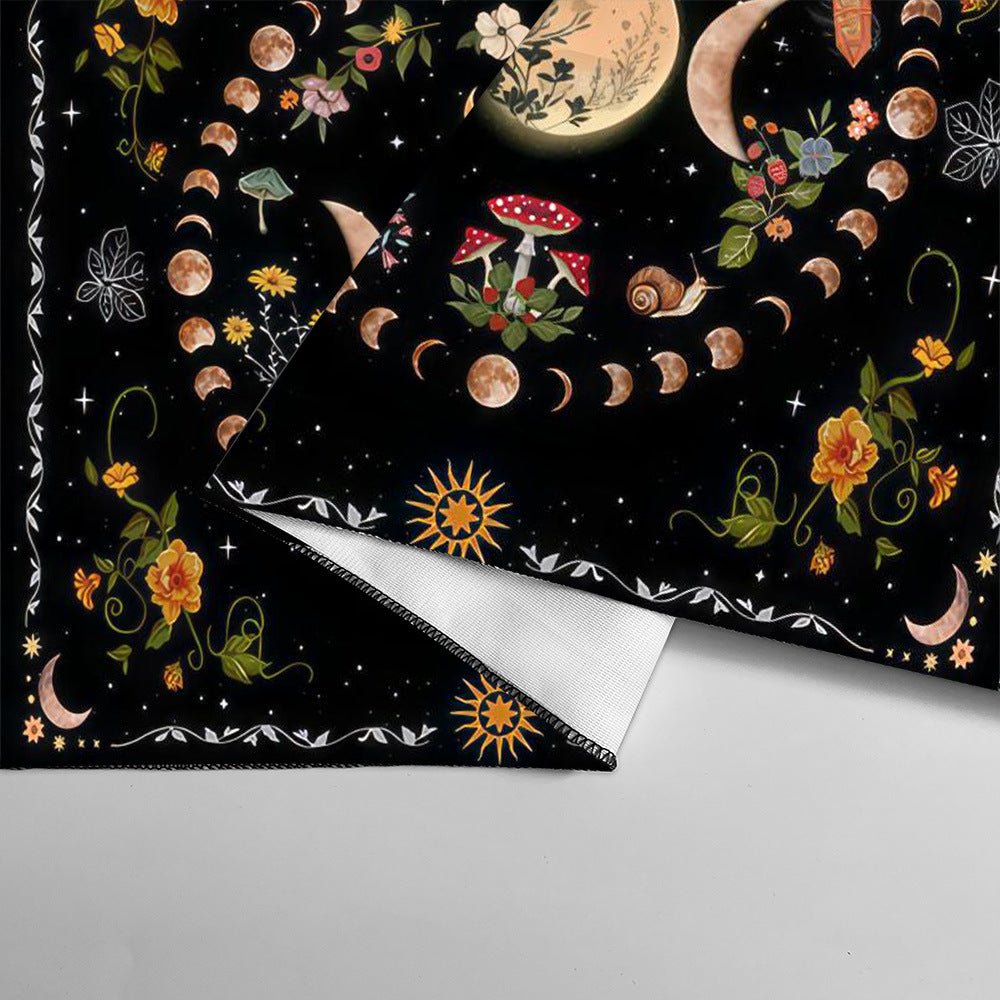 Tarot Tablecloth Cloth Cushion Tarot Moon Sun Lucky Tree Flannel Tablecloth - Collective Awakening