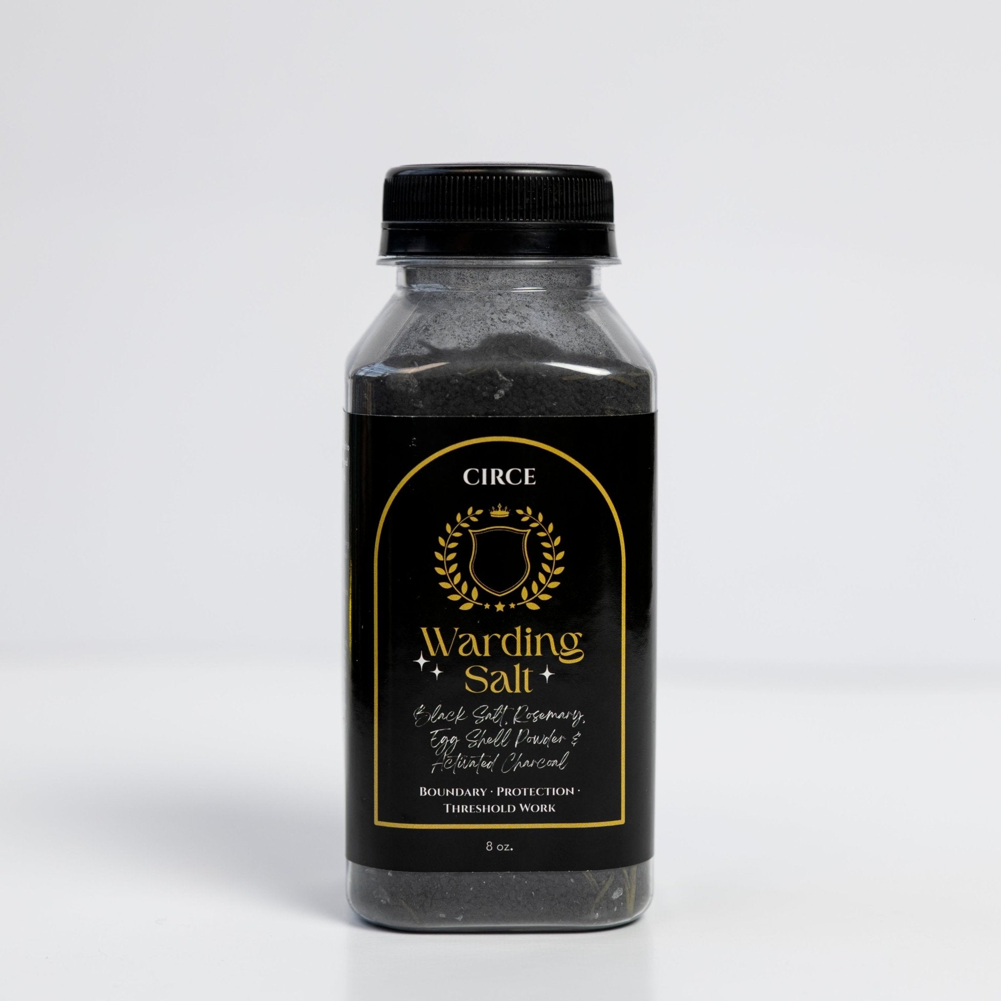 Warding Salt – Ritual Protection Blend with Black Salt, Rosemary & Activated Charcoal (8 oz) - Collective Awakening