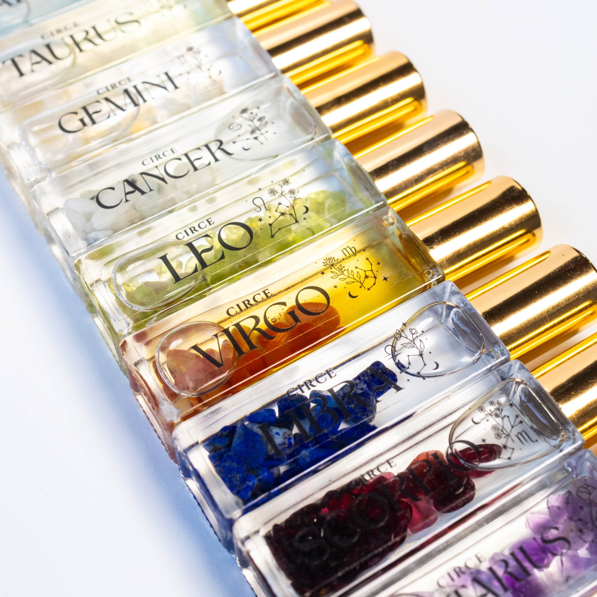Zodiac Perfume Oil Set – 12 Gemstone‑Infused Zodiac Scents - Collective Awakening