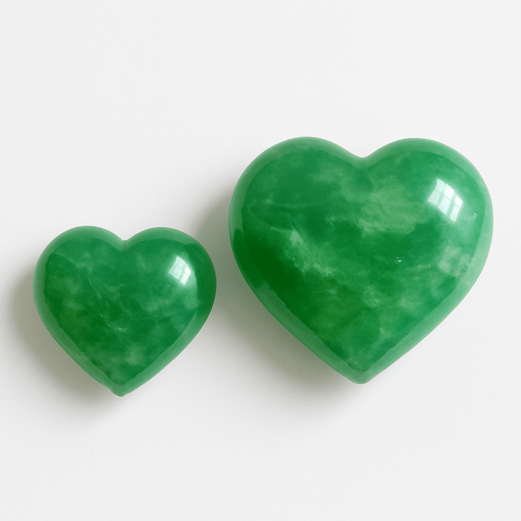3D Green Fluorite Heart – Hand - Polished Crystal for Gift & Decor - Collective Awakening