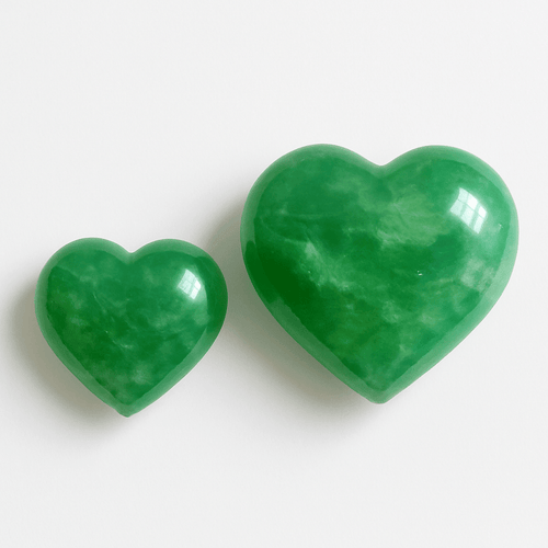 3D Green Fluorite Heart – Hand - Polished Crystal for Gift & Decor - Collective Awakening