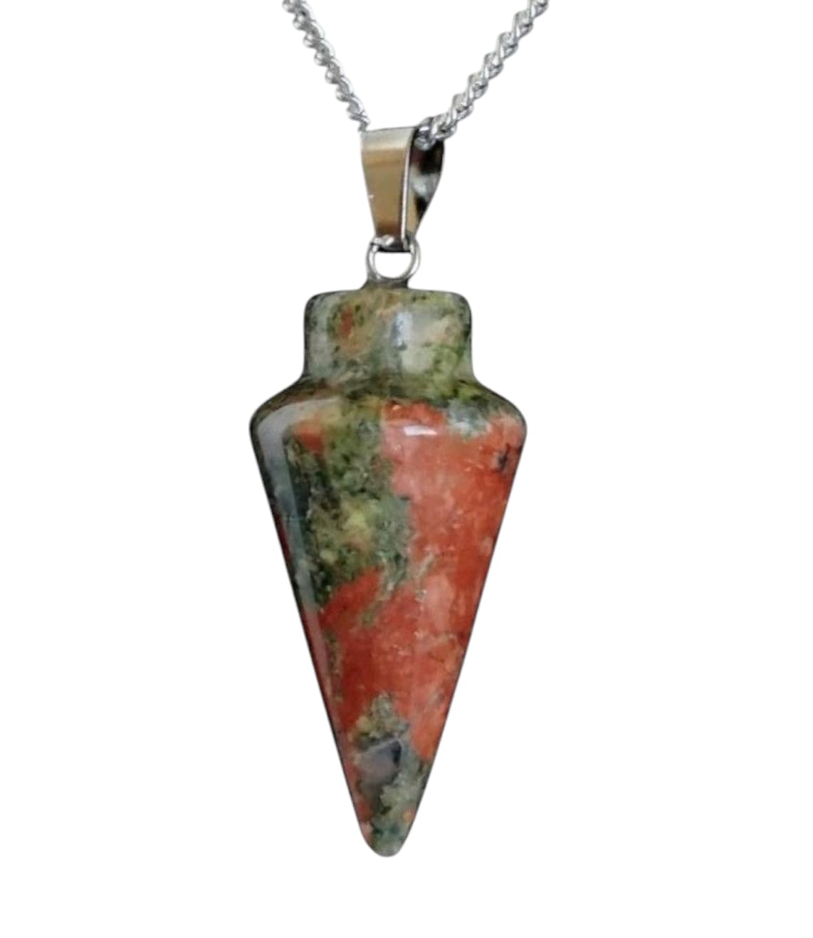 Natural Gemstone Pendulum, Pure 925 Sterling Silver Necklace - Collective Awakening