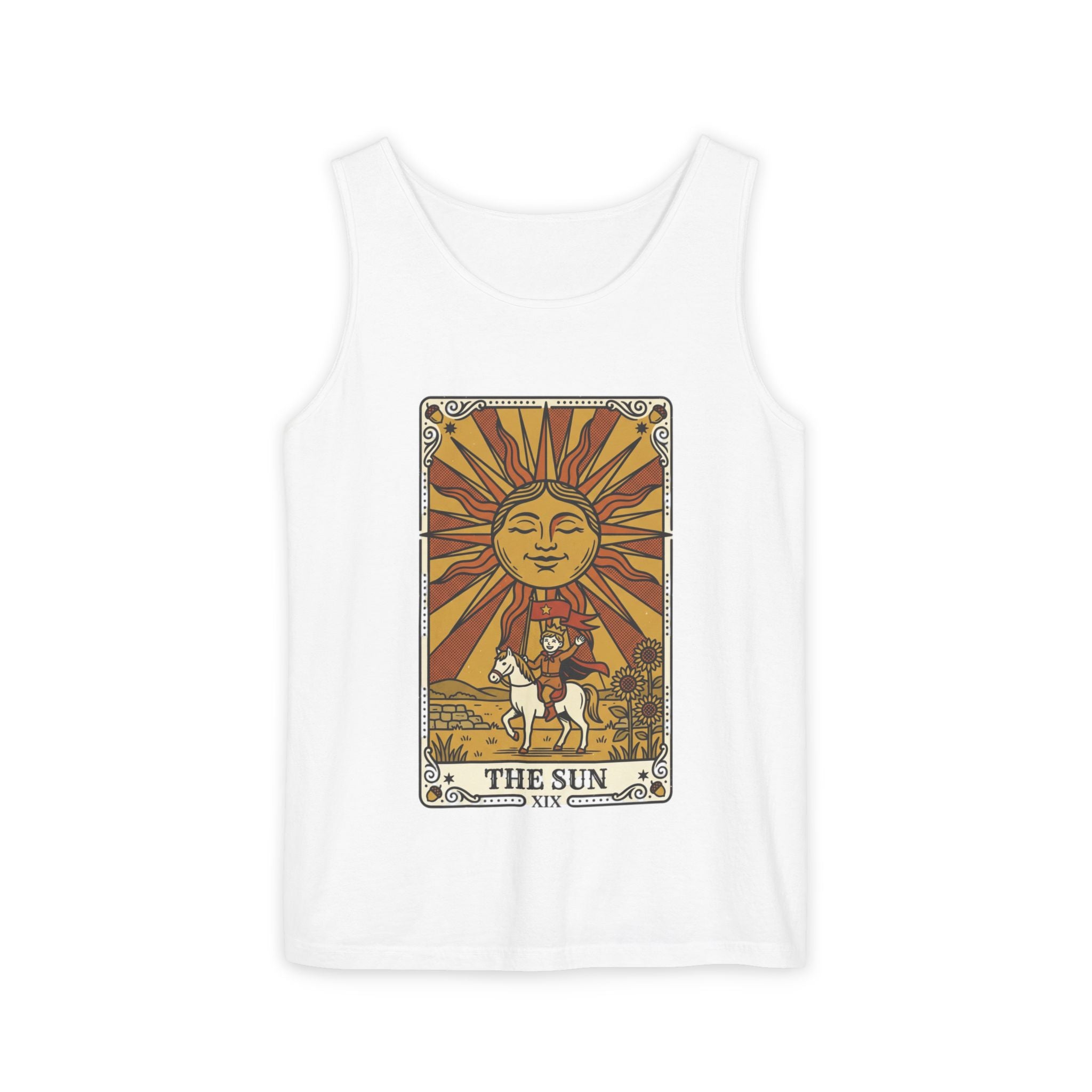 The Sun Tarot Card Tank Top — Vintage Astrological Graphic Tank