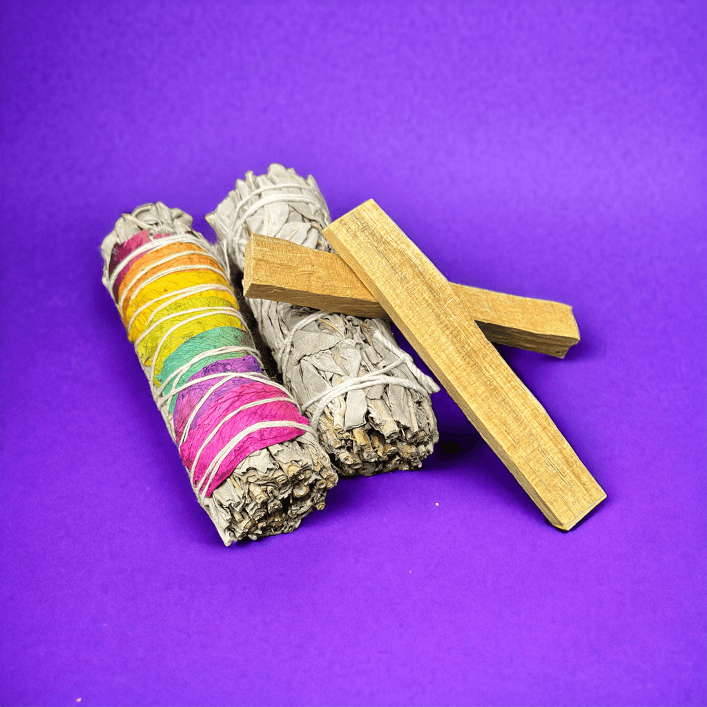 Smudge Kit - White Sage, Seven Chakra Sage & Palo Santo - Collective Awakening