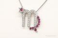 Ruby Cubic Zirconia Scorpio Sterling Silver Necklace - Collective Awakening