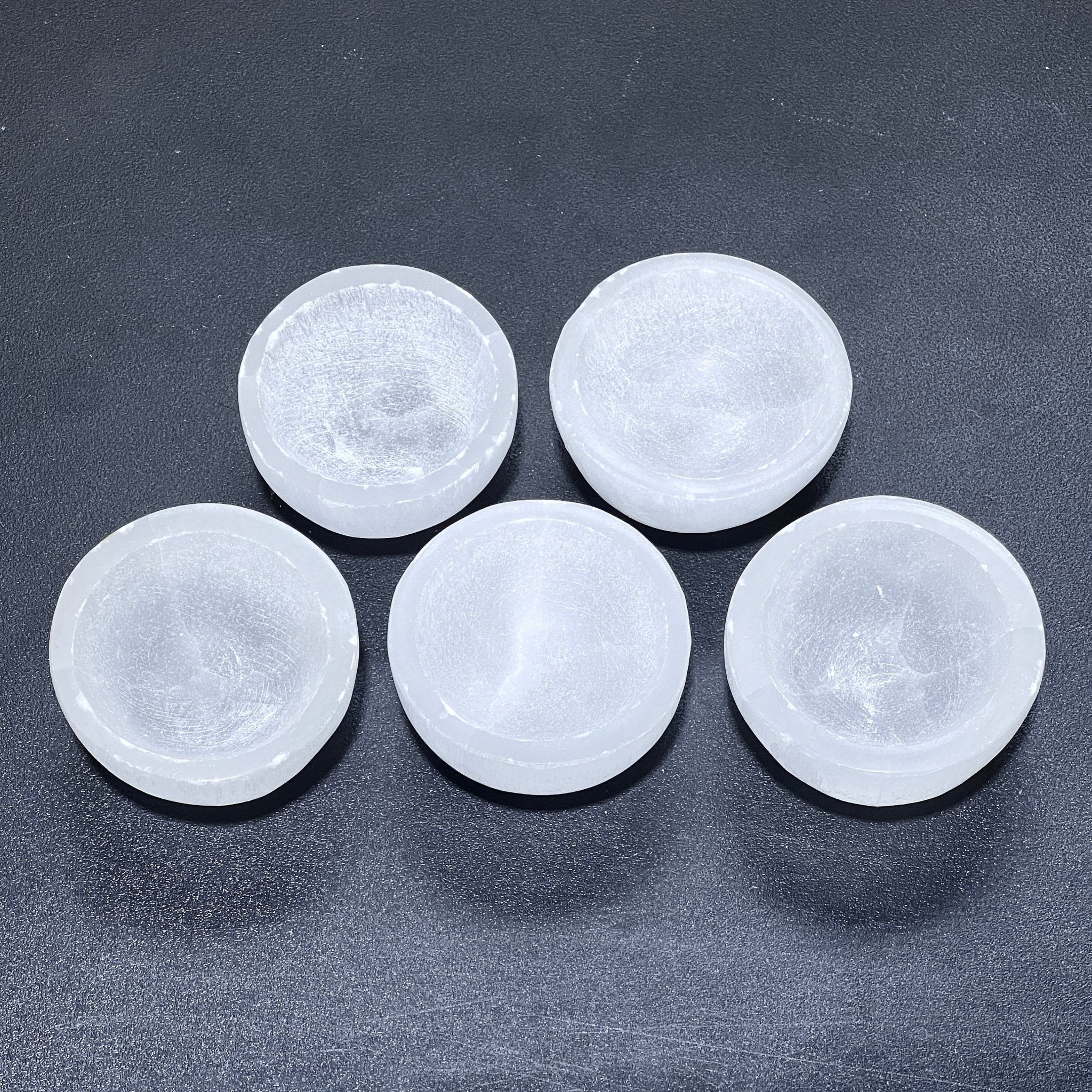 Selenite Satin Spar Crystal Small Bowls (2 Inches) - Collective Awakening