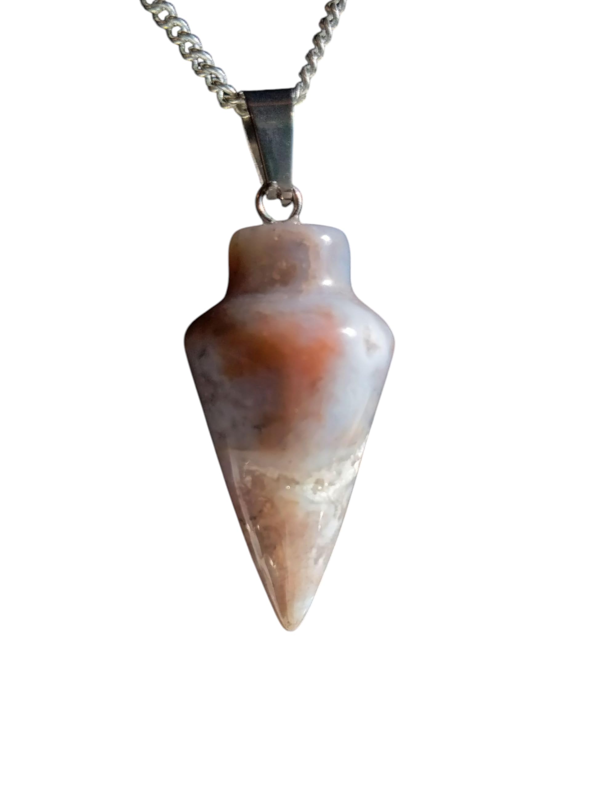 Natural Gemstone Pendulum, Pure 925 Sterling Silver Necklace - Collective Awakening