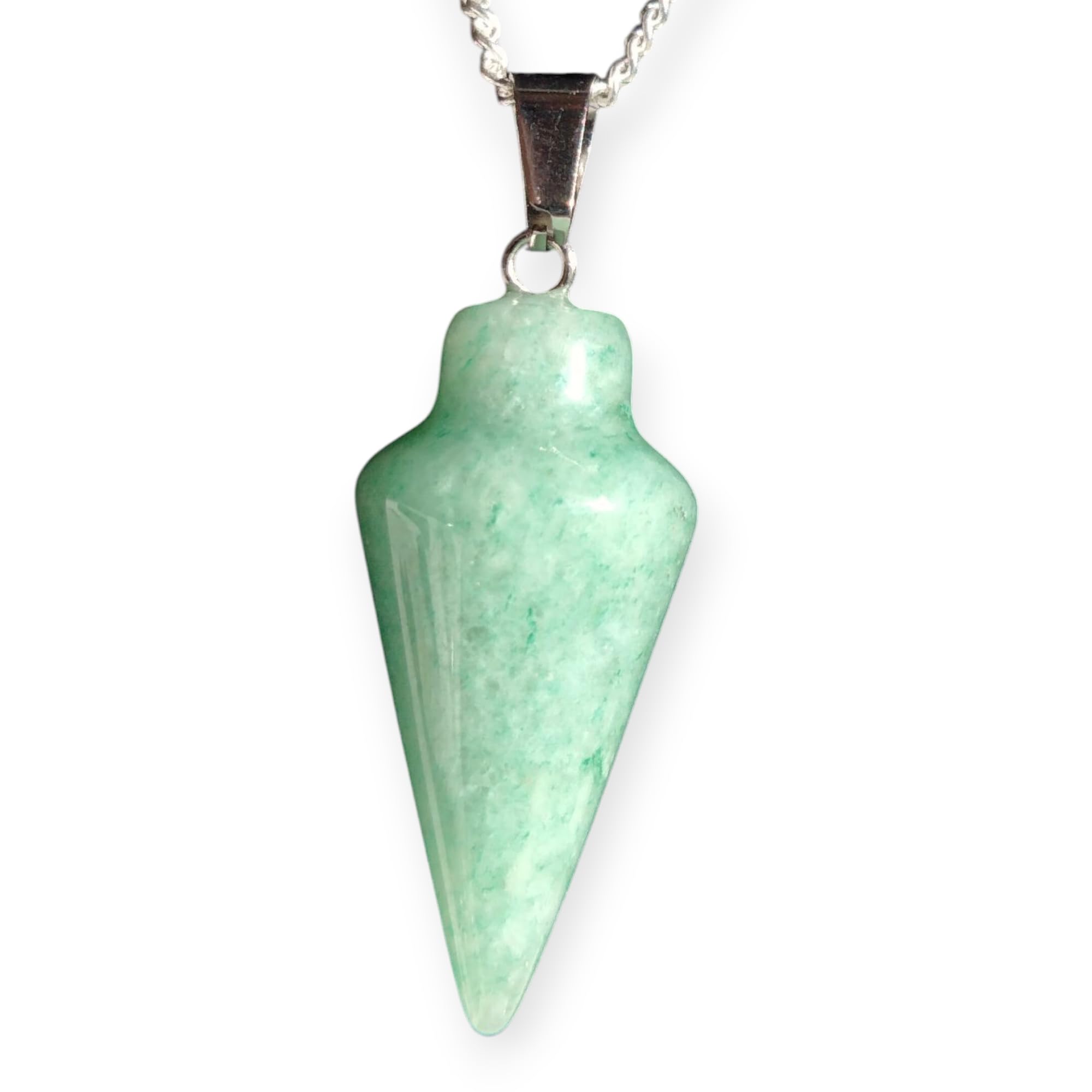 Natural Gemstone Pendulum, Pure 925 Sterling Silver Necklace - Collective Awakening
