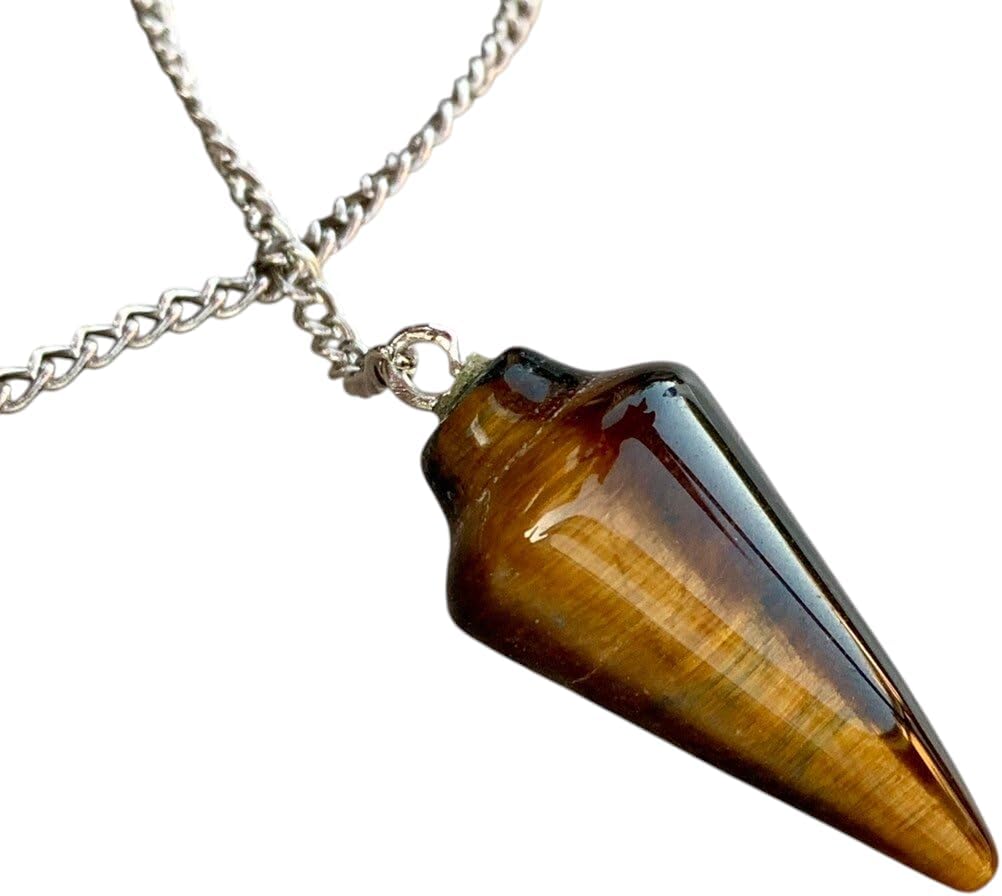 Natural Tigers Eye Pendulum with Mystery Charm | Bag Charm - Collective Awakening