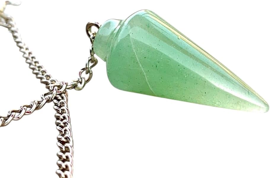 Natural Green Aventurine Pendulum with Mystery Charm | Bag Charm - Collective Awakening