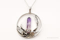 Vintage Amethyst Crystal Sterling Silver Necklace - Collective Awakening