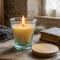Beeswax Candle Hand Poured in the USA in an 8 oz Spanish Recycled Glass Verra Jar - Collective Awakening